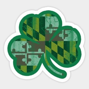 State Flag of Maryland Flag Shamrock Sticker